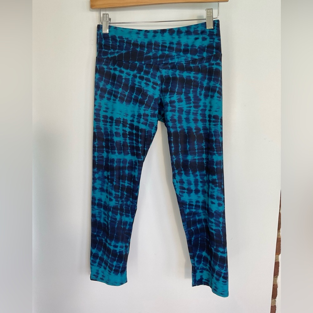 Onzie Blue Leggings Dynamic Tie-Dye Design Size X/S